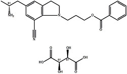 5-[(2R)-2-Aminopropyl]-1-[3-(benzoyloxy)propyl]-2,3-dihydro-1H-indole-7-carbonitrile (2R,3R)-2, 3-dihydroxybutanedioate
