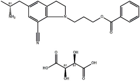 5-[(2R)-2-Aminopropyl]-1-[3-(benzoyloxy)propyl]-2,3-dihydro-1H-indole-7-carbonitrile (2R,3R)-2, 3-dihydroxybutanedioate