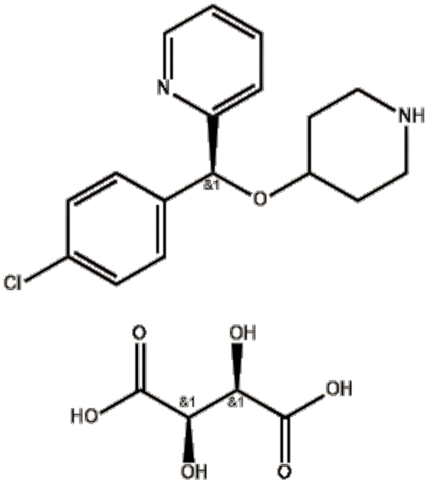 2-[(S)-(4-chlorophenyl) (4-piperidinyloxy)methyl]-pyridine