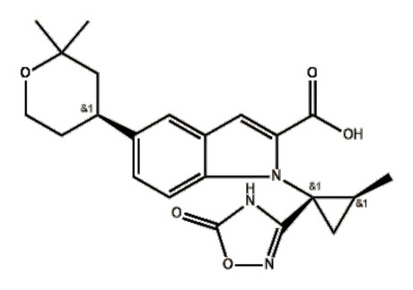 1-((1S,2S)-1-cyano-2-methylcyclopropyl)-5-((S)-2,2-dimethyltetrahydro-2H-pyran-4-yl)-N-methyl-N-phenyl-1H-indole-2-carboxamide