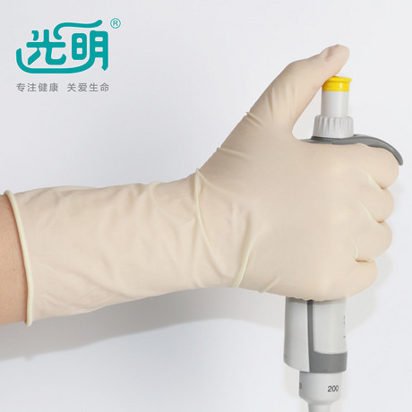 无粉羊毛脂乳胶手套-光明