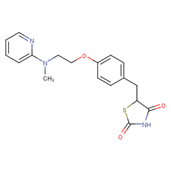 5-[[4-[2-(甲基-2-吡啶基氨基)乙氧 基]苯基]甲基-2,4.噻唑烷二酮