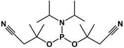 双(2-氰基-1,1-二甲基乙基)N,N-双(1-甲基乙基)亚磷酰胺