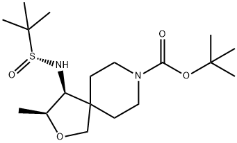 (3S,4S)-4-(((R)-叔丁基亚磺酰基)氨基)-3-甲基-2-氧杂-8-氮杂螺[4.5]癸烷-8-羧酸叔丁酯