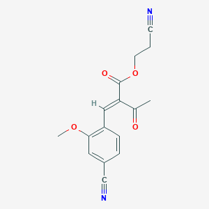 2-氰乙基2-(4-氰基-2-甲氧基亚苄基) -3-氧代丁酸酯
