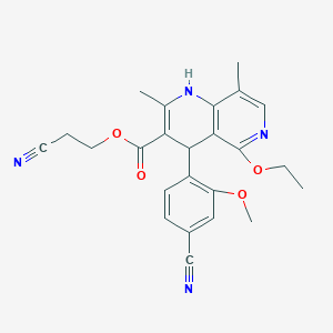 2-氰乙基 4-（4-氰基-2-甲氧基苯基）-5-乙氧基-2,8-二甲基-1,4-二氢-1,6-萘啶-3-羧酸酯