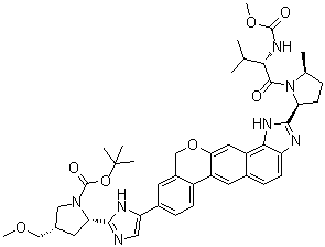 tert-butyl(2S,4S)-2-[5-(2-{(2S,5S)-1-[N-(methoxycarbonyl)-L-valyl]-5-methylpyrrolidin-2-yl}- 1,11-di