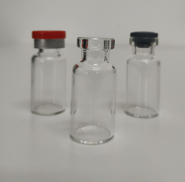 10ml Clear Glass Vails Bottle with Sliver Caps and Rubber Stopper