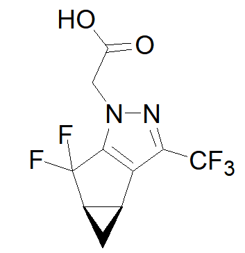 2-((3BS,4AR)-5,5-二氟-3-(三氟甲基)-3B,4,4A,5-四氢-1H-环丙烯并[3,4]环戊二烯并[1,2-C]吡唑-1-基)乙酸
