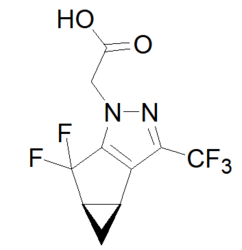 2-((3BS,4AR)-5,5-二氟-3-(三氟甲基)-3B,4,4A,5-四氫-1H-環(huán)丙烯并[3,4]環(huán)戊二烯并[1,2-C]吡唑-1-基)乙酸