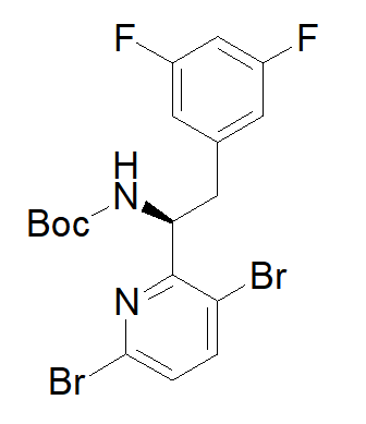 (S)-(1-(1-(3,6-二溴吡啶-2--2-基)-2-(3,5-二氟苯基)乙基)氨基甲酸酯叔丁基