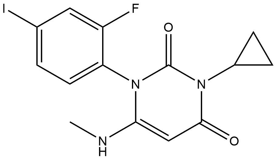 3-环丙基-1-(2-氟-4-碘苯基)-6-甲基氨基-1H-嘧啶-2,4-二酮