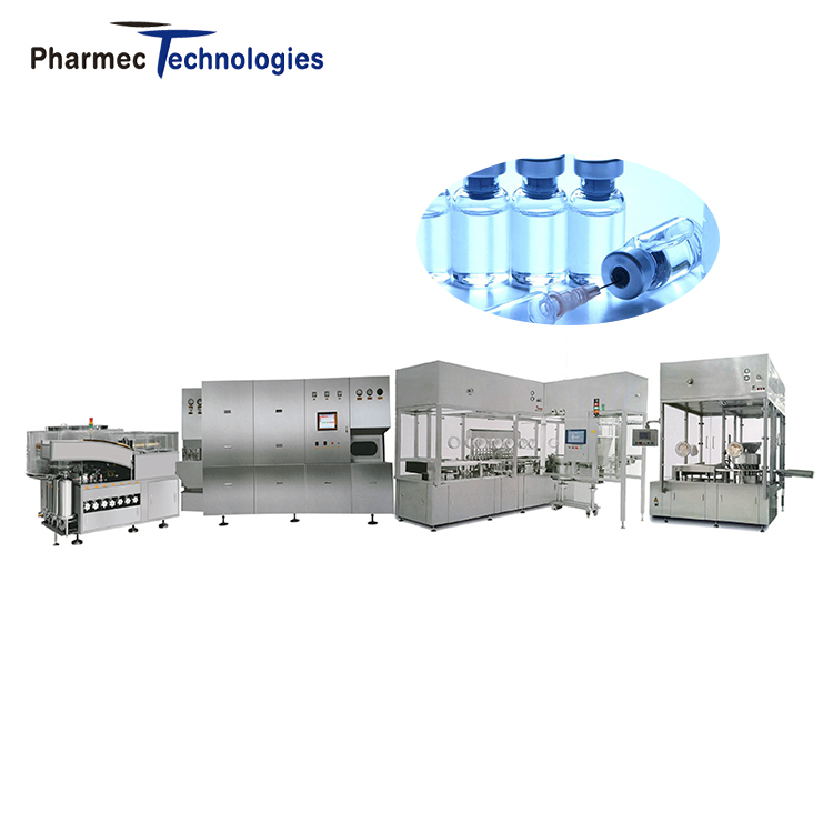 Vial Liquid Washing Sterilizing Filling Capping Production Line