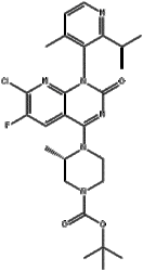 叔丁基(S)-4-(7-氯-6-氟-1-(2-异丙基-4-甲基吡啶-3-基)-2-氧代-1,2-二氢吡啶[2,3-d]嘧啶-4-基)-3-甲基哌嗪-1-羧酸盐