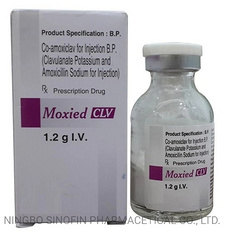 GMP Pharmaceutical Medicine 600mg, 1.2g Amoxicillin Sodium and Clavulanate Potassium Injection