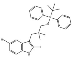 5-溴-3-(3-((叔丁基二苯基甲硅烷基)氧基)-2,2-二甲基丙基)-2-碘-1H-吲哚