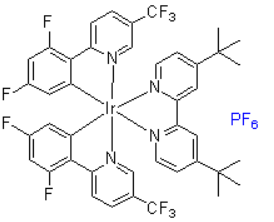 二[2-(2,4-二氟苯基)-5-三氟甲基吡啶][ 4,4'-二叔丁基-2,2'-联吡啶)]铱(III)六氟磷酸盐
