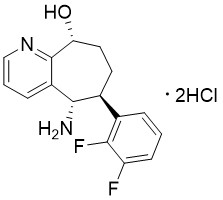 (5S,6S,9R)-5-氨基-6-(2,3-二氟苯基)-6,7,8,9-四氫-5H-環(huán)庚[b]吡啶-9-醇:二鹽酸鹽