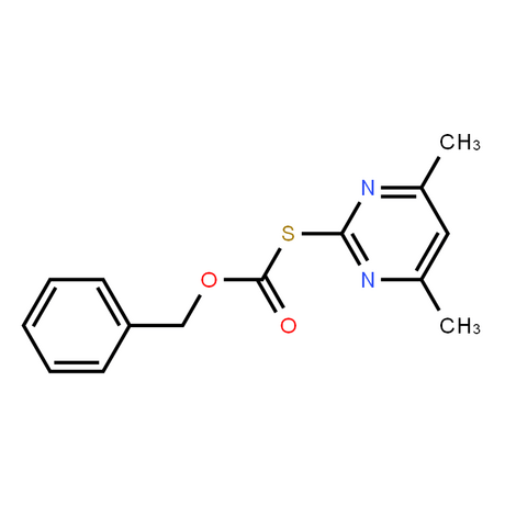 [(4,6-dimethyl-2-pyrimidinyl)thio]formic acid (phenylmethyl) ester