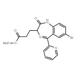 (3S)-(7-Bromo-2-oxo-5-pyridin-2-yl-2,3-dihydro-1H-benzo[e][1,4]diazepin-3-yl)-propionic acid methyl ester