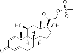 11Β,17Α-二羟基-21-(甲磺酰氧基)孕甾-1,4-二烯-3,20-二酮