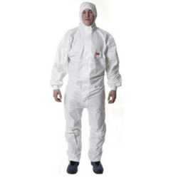 3M 4545 白色帶帽連體防護服