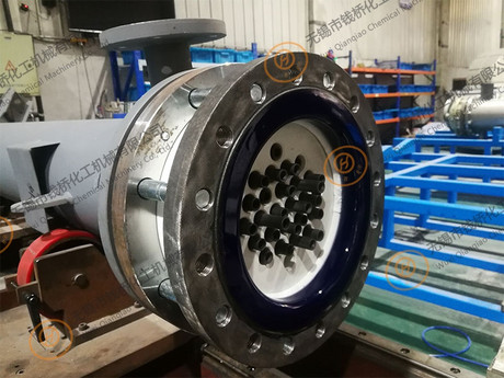 加强型双管板【钢衬F4或钢衬PFA】碳化硅换热器