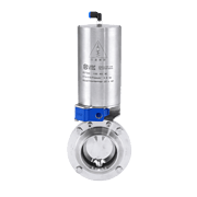Vertical pneumatic butterfly valve