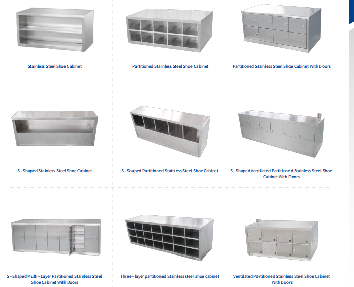 STAINLESS STEEL SHOE CABINET