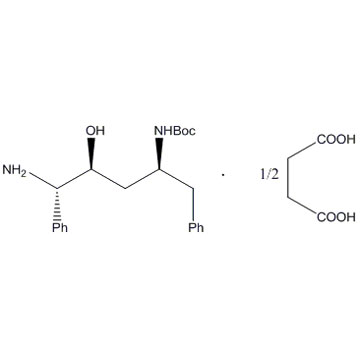 (2S,3S,5S)-2-amino-3-hydroxy-5-(tert-butyloxycarbonyl)amino-1,6-diphenyl hemi succinic acid salt (BD