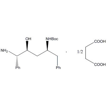 (2S,3S,5S)-2-amino-3-hydroxy-5-(tert-butyloxycarbonyl)amino-1,6-diphenyl hemi succinic acid salt (BD