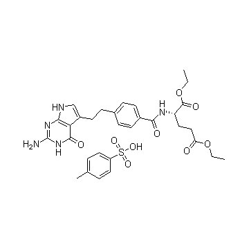 N-(4-[2-(2-氨基-4,7-二氫-4-氧-1H-吡咯[2,3-D]嘧啶-5-基)乙基]苯甲酰)-L-谷氨酸二乙酯對(duì)甲苯磺酸鹽