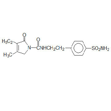 4-[2-(3-乙基-4-甲基-2-氧代-3-吡咯啉-1-甲酰胺基)乙基]苯磺酰胺