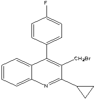 3-溴甲基-2-环丙基-4-(4´-氟苯基)喹啉 心血管系统用药