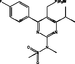 4-(4- 氟苯基 ) -5- 三苯基磷溴 -6- 异丙基 -2-[(N- 甲基 -N- 甲磺酰胺基 )]- 嘧啶 