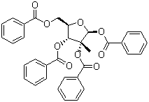 1,2,3,5-Tetra-O-benzoyl-2-C-methyl-beta-D-ribofuranose   1,2,3,5-四苯甲酰氧基-2-C-甲基-beta-D-呋喃核糖
