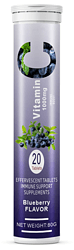 Vitamin effervescent tablets with different flavors