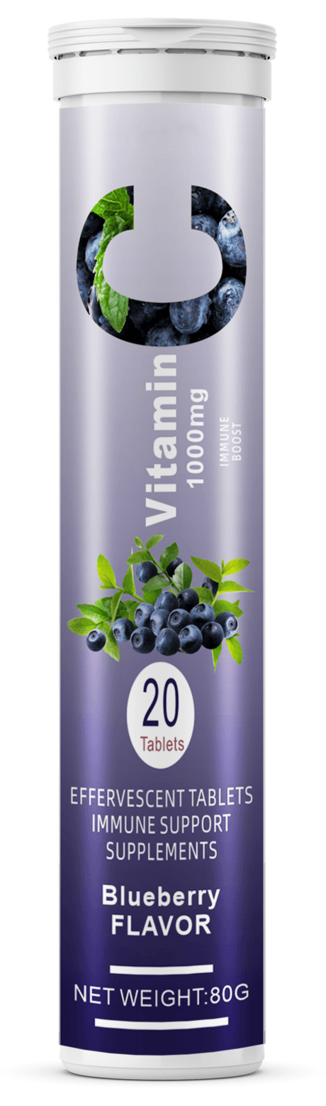 Vitamin effervescent tablets with different flavors