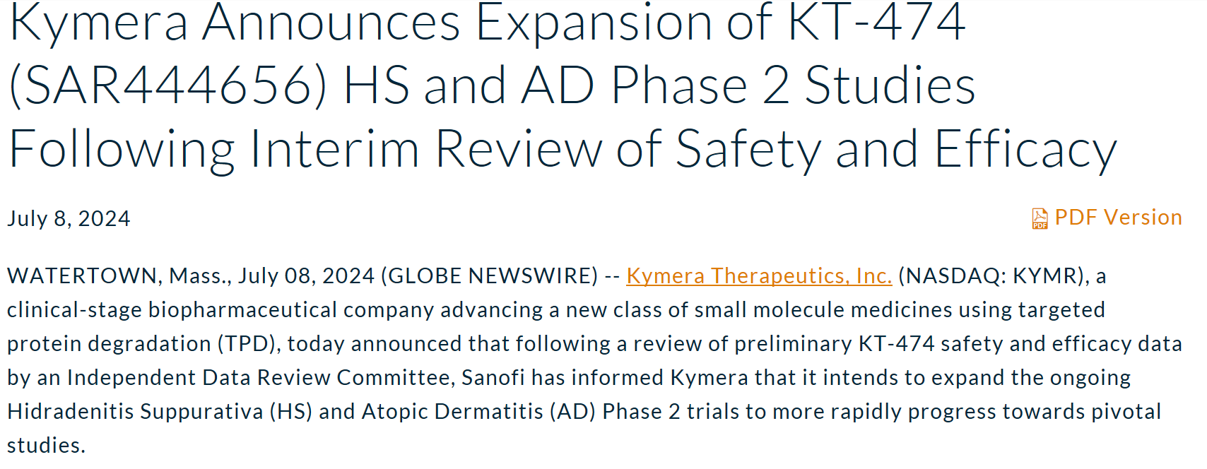 Kymera Therapeutics