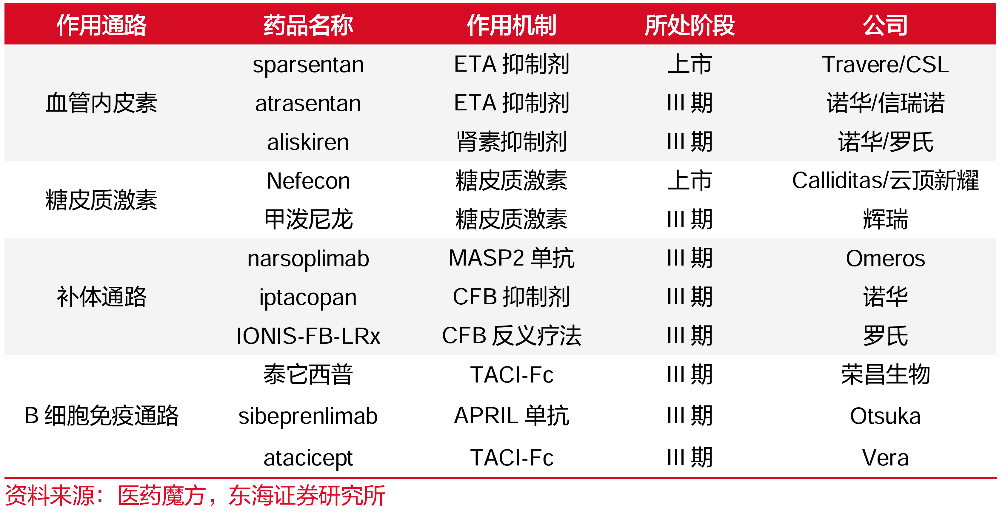 全球進(jìn)入III期及以上階段的IgA腎病創(chuàng)新藥