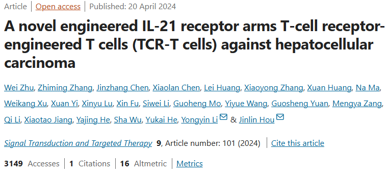 TCR-T細(xì)胞治療肝癌的研究