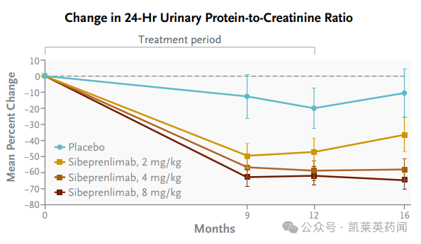 IgA肾病患者接受为期12个月的sibeprenlimab治疗后蛋白尿状况