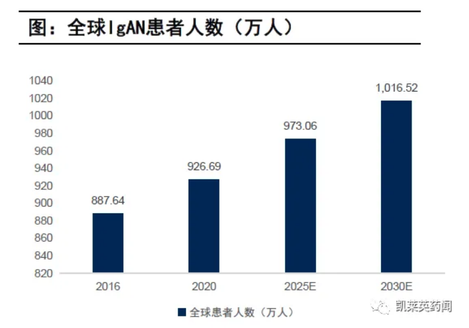 全球IgAN患者人数