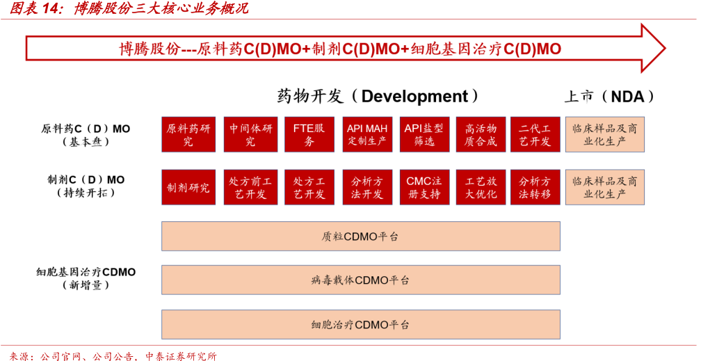 博腾股份三大核心业务概况