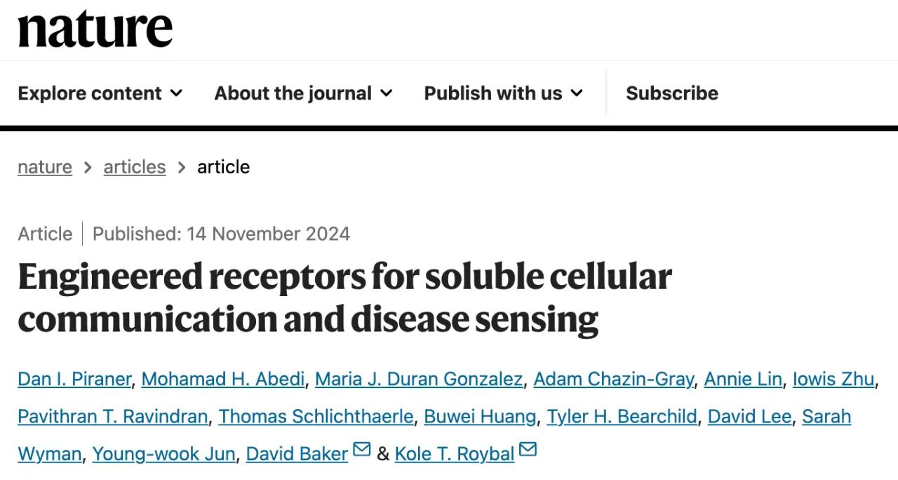 Engineered receptors for soluble cellularcommunication and disease sensing