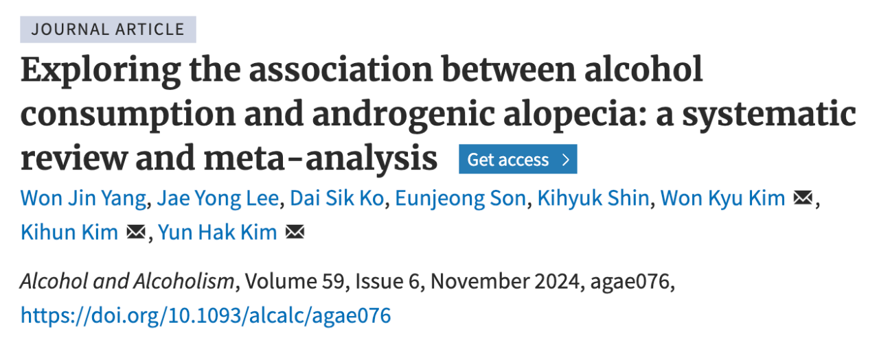 Exploring the association between alcohol consumption and androgenic alopecia: a systematic review and meta-analysis