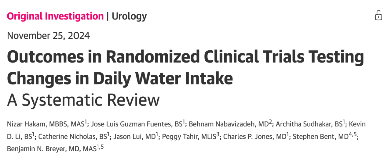 Outcomes in Randomized Clinical Trials Testing Changes in Daily Water IntakeA Systematic Review 