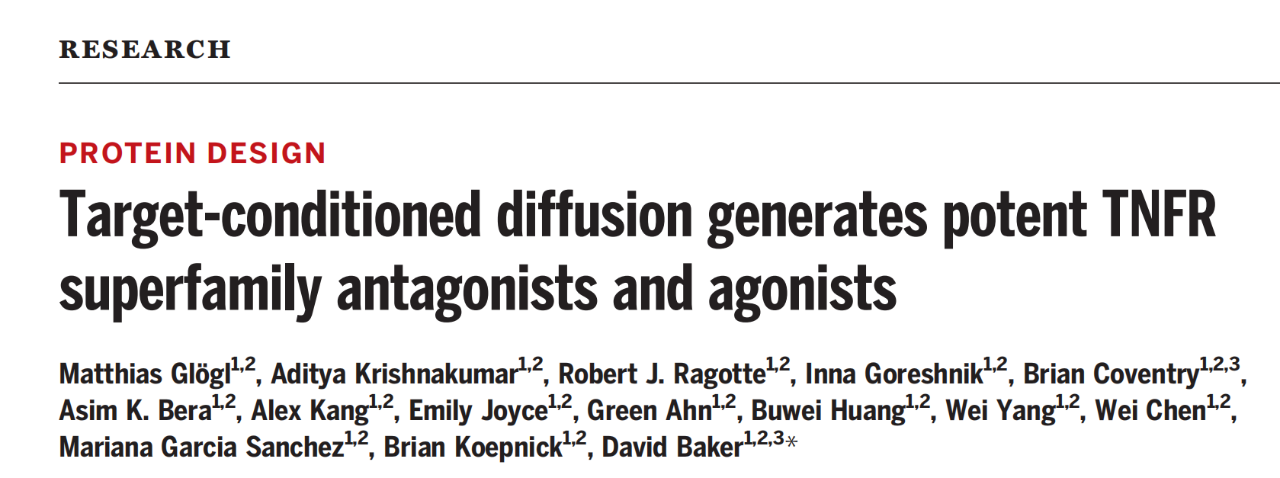 Target-conditioned diffusion generates potent TNFR superfamily antagonists and agonists