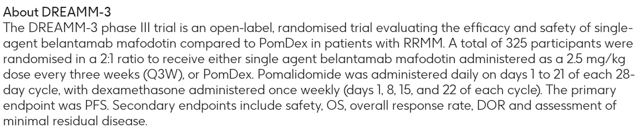 三期臨床DREAMM-3的最新數(shù)據(jù)