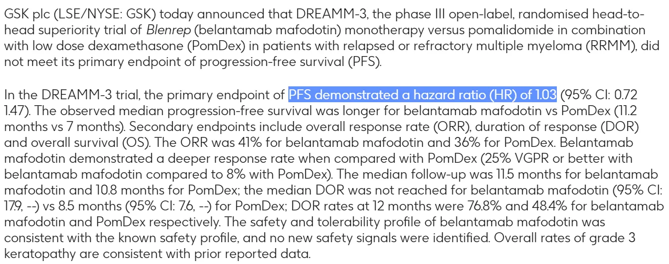 三期臨床DREAMM-3的最新數(shù)據(jù)